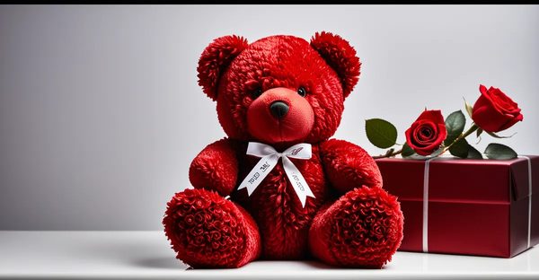 Le cadeau parfait : notre ours en rose rouge intemporel